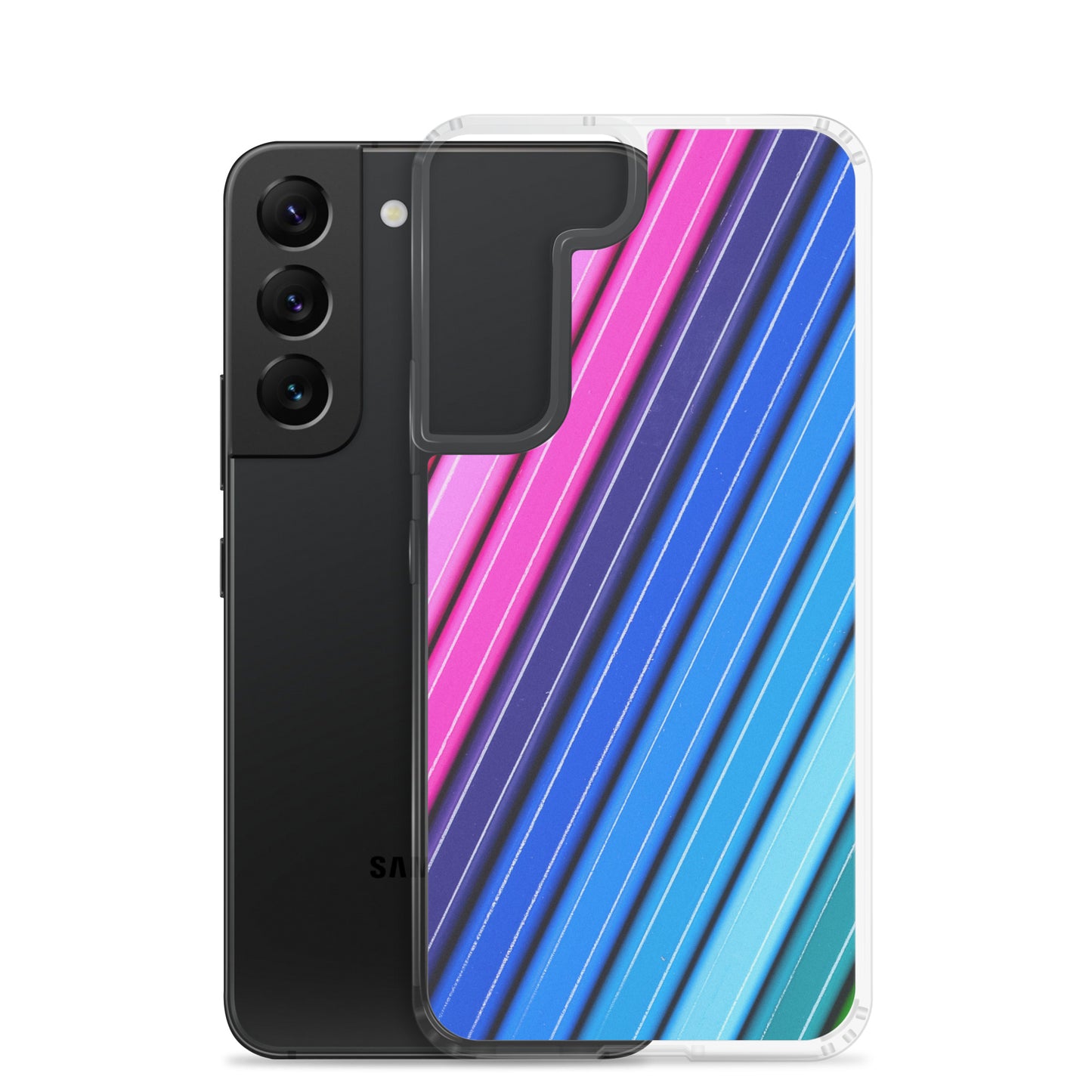 abstract Samsung phone case multi-coloured stripes