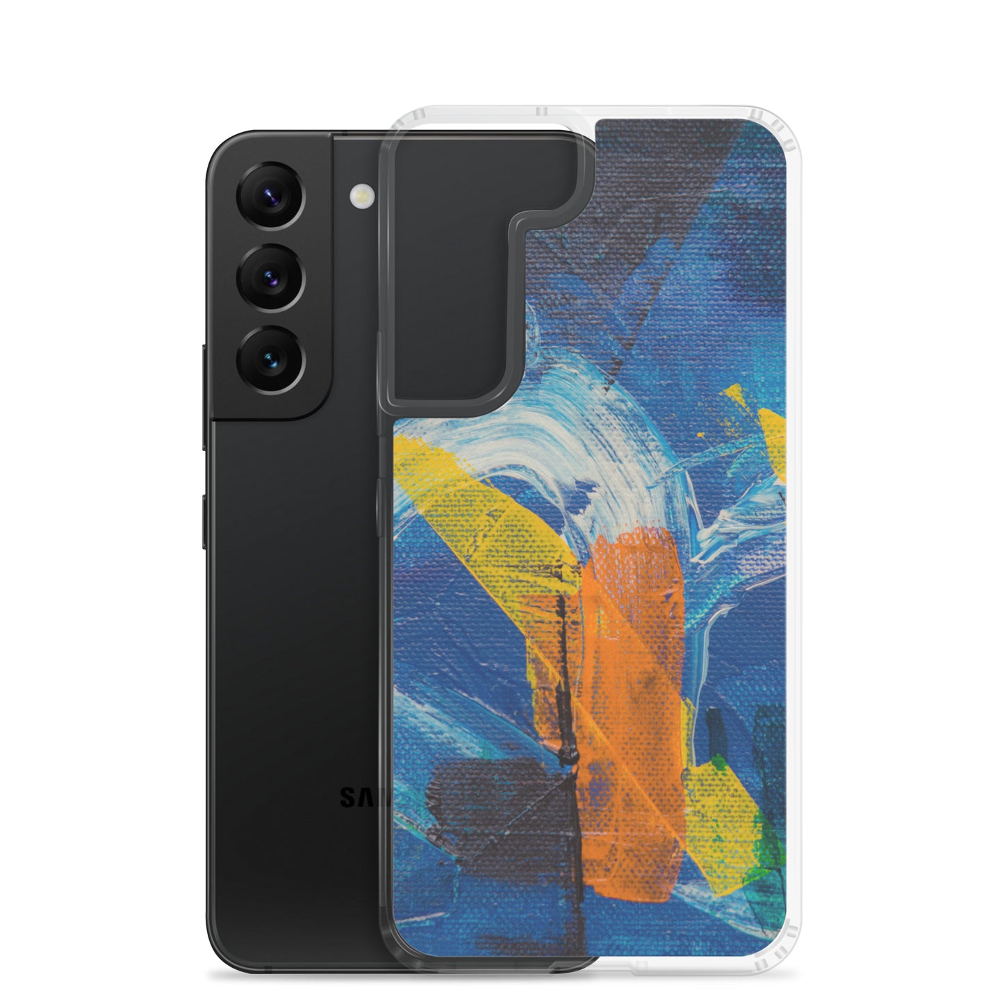 abstract Samsung phone case coloured solid accents