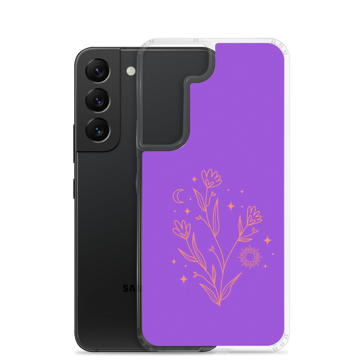 abstract Samsung phone case with purple Bg