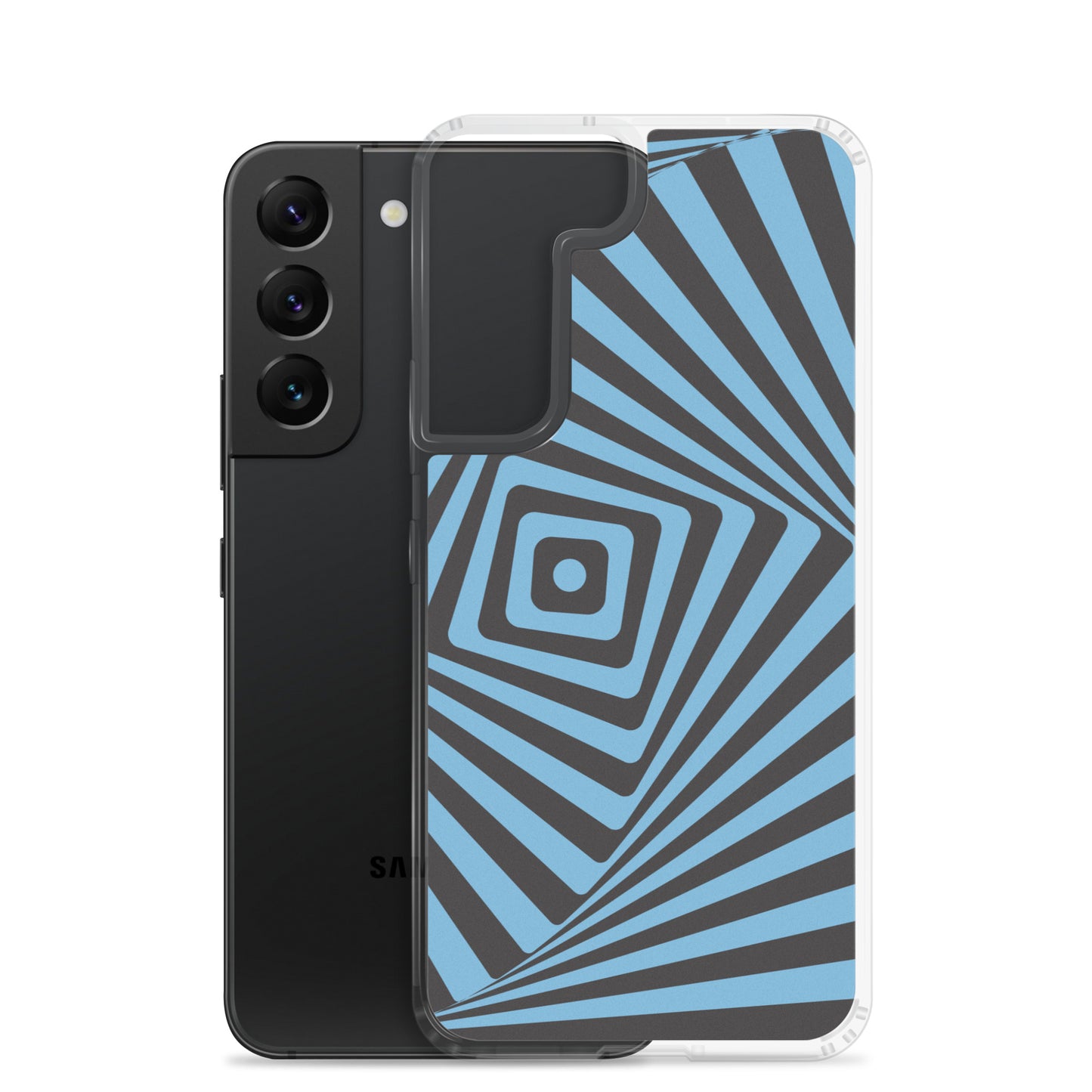 abstract Samsung phone case blue maze