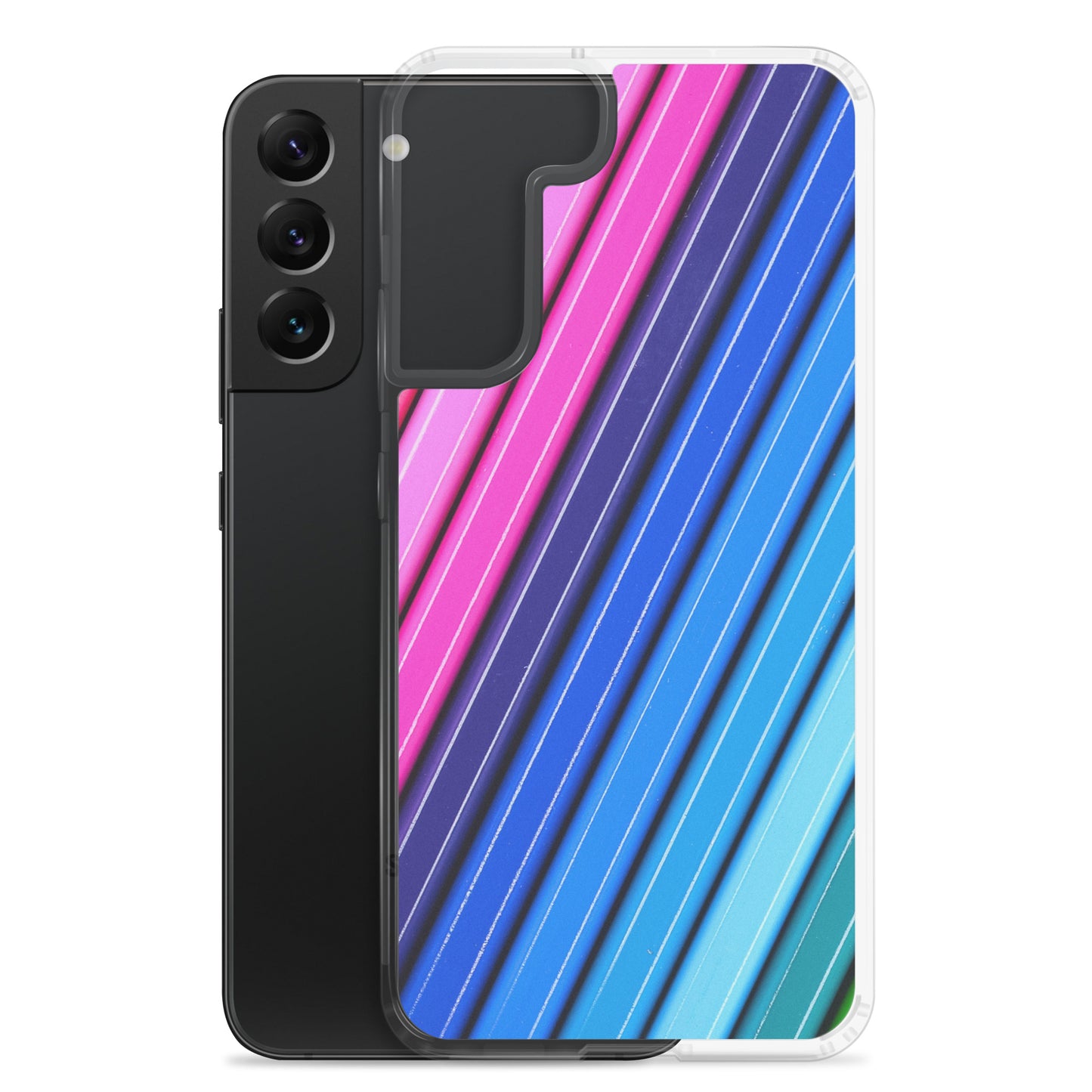 abstract Samsung phone case multi-coloured stripes