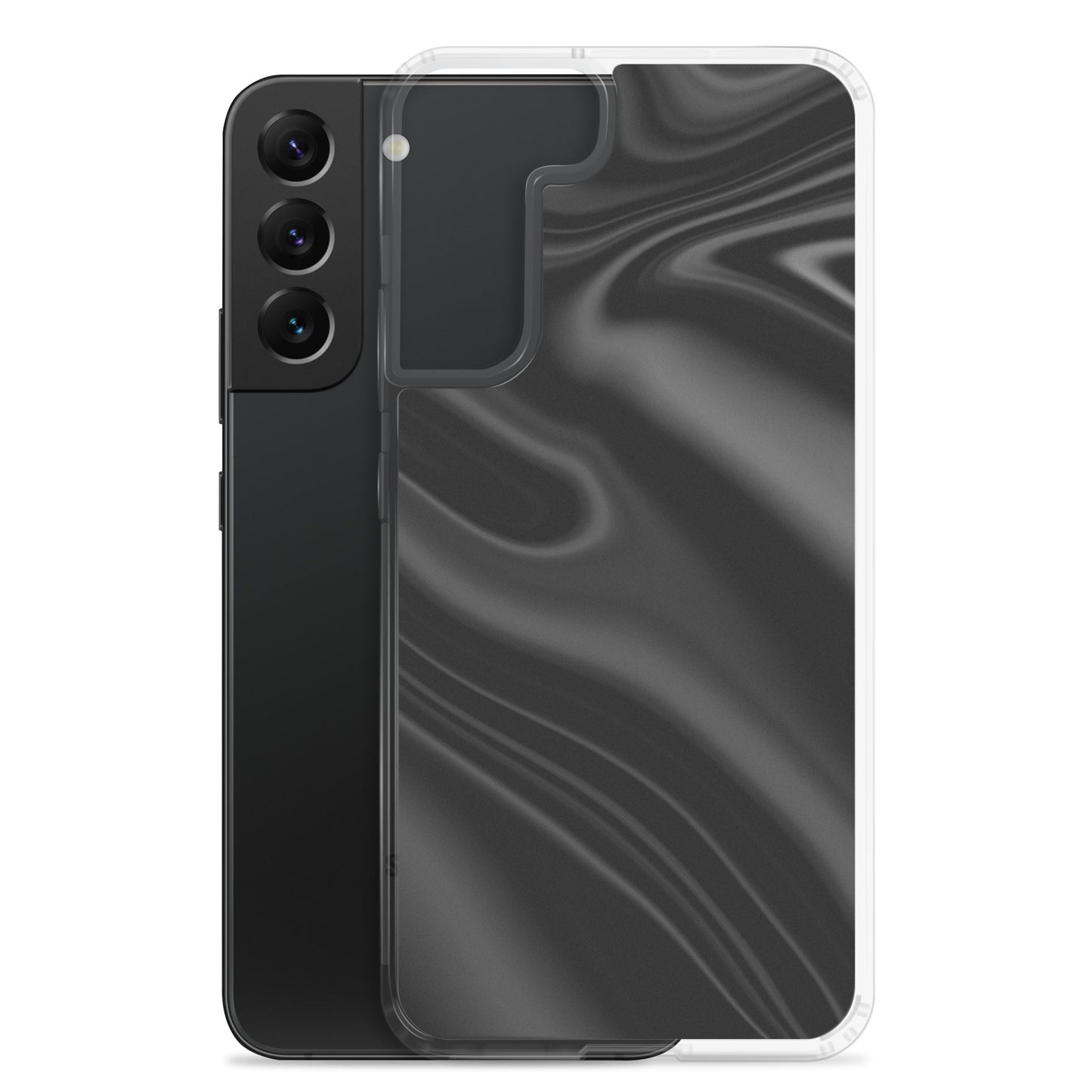 abstract Samsung phone case black waves