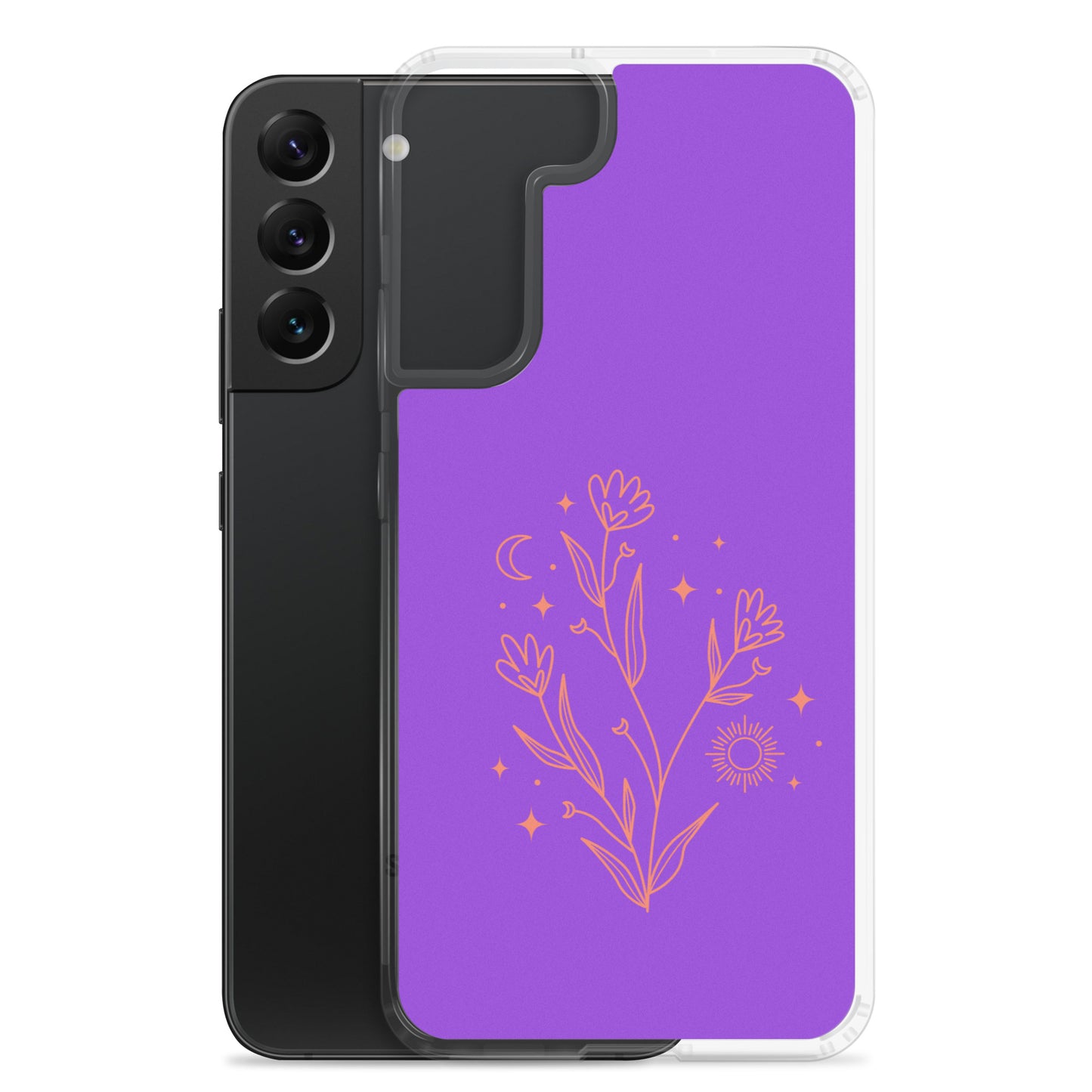 abstract Samsung phone case with purple Bg