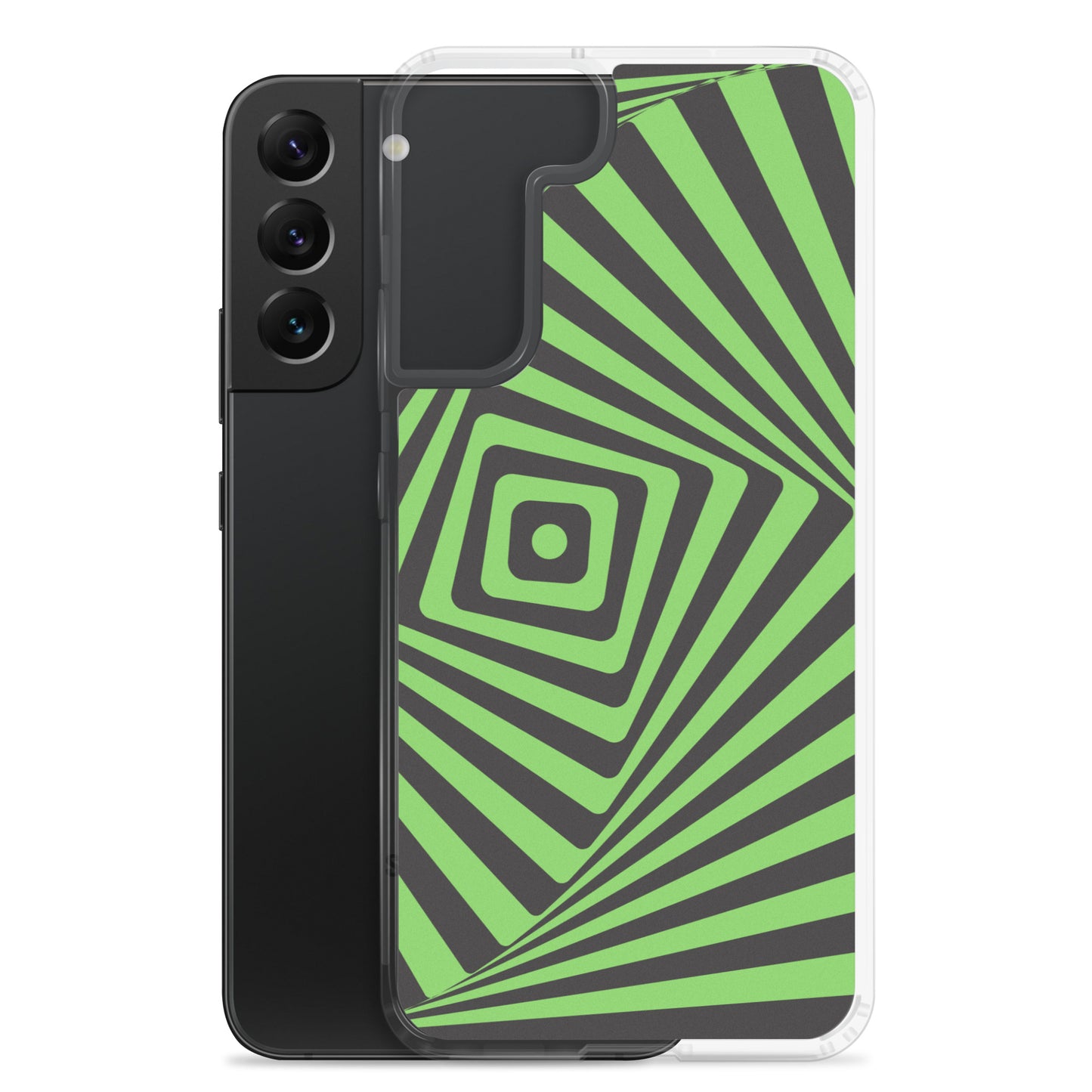 abstract Samsung phone case black and green maze