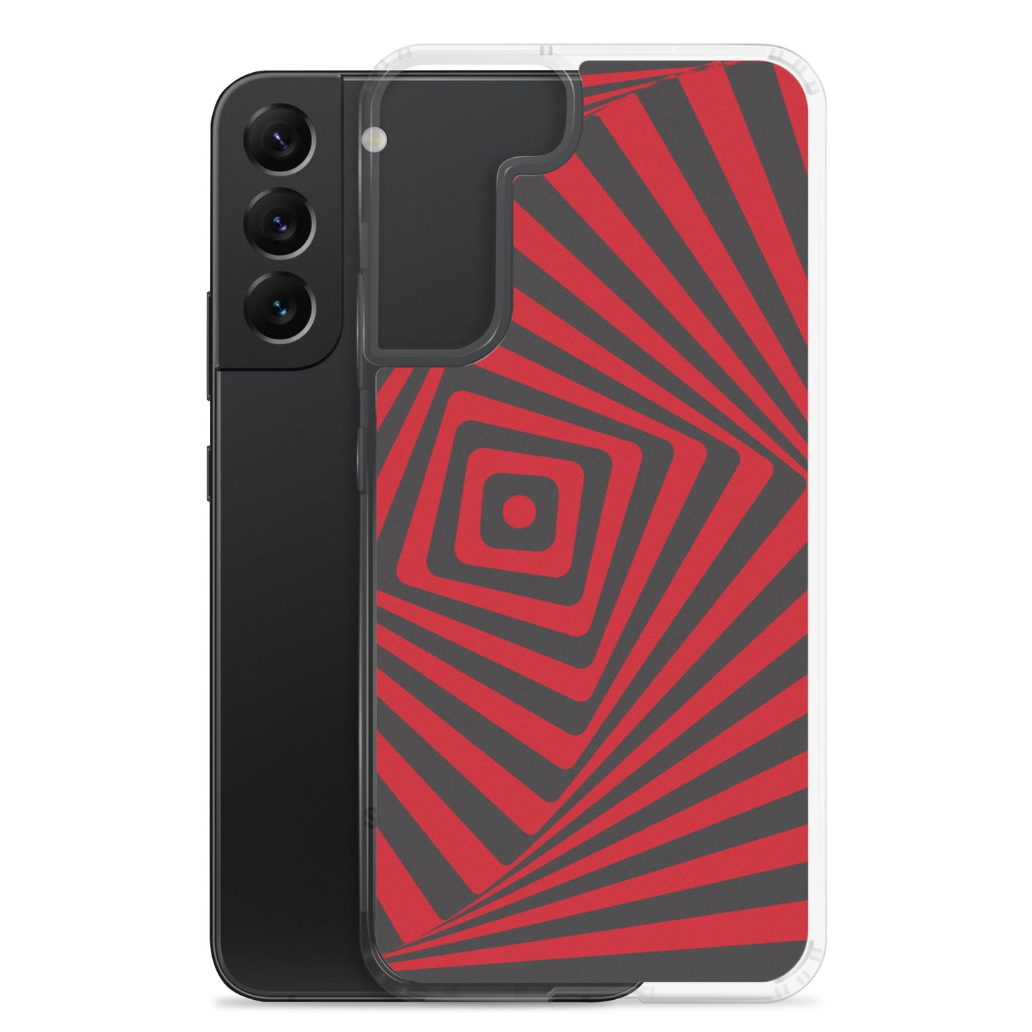 abstract Samsung phone case red and black maze