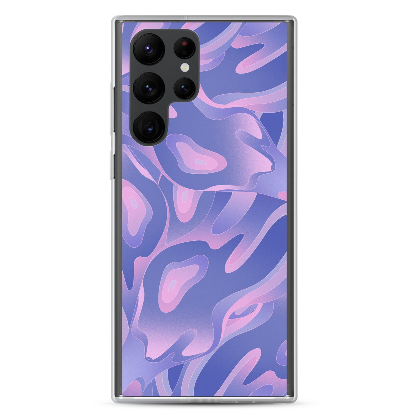 Abstract Samsung phone case, purple/violet waves