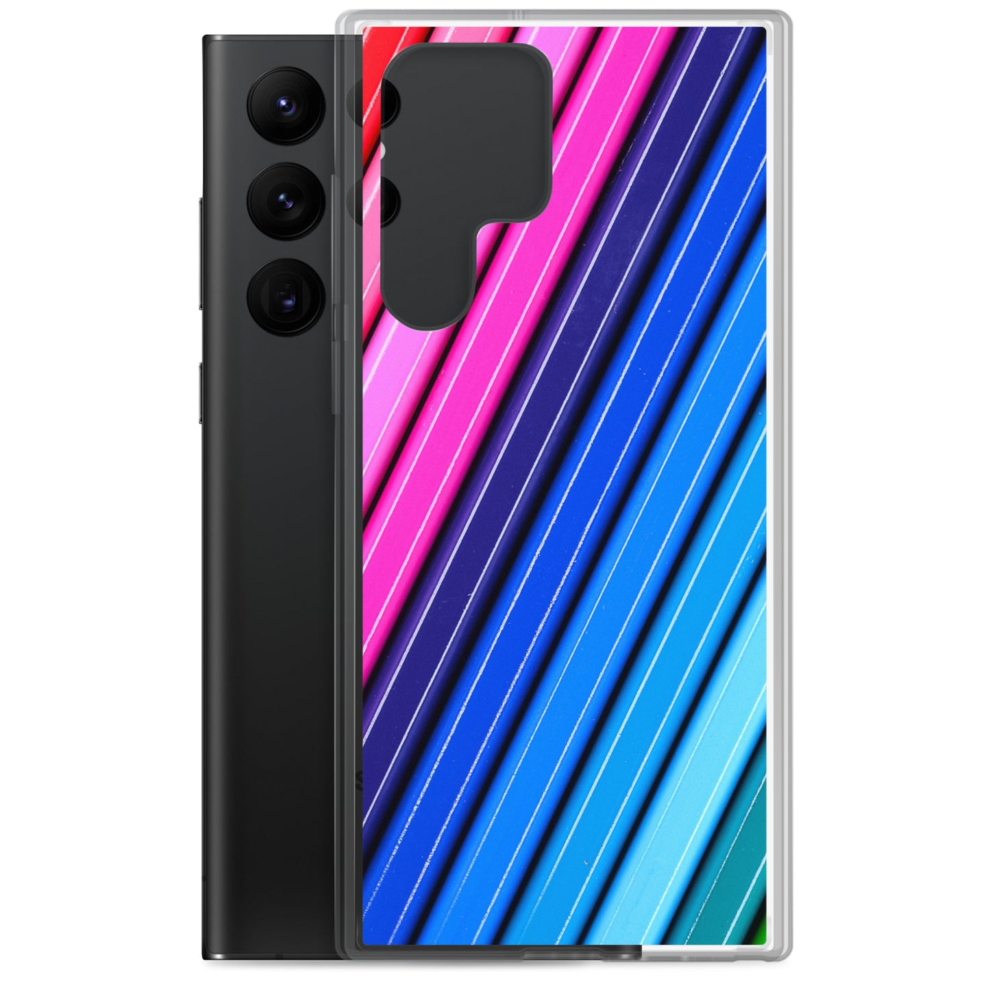 abstract Samsung phone case multi-coloured stripes