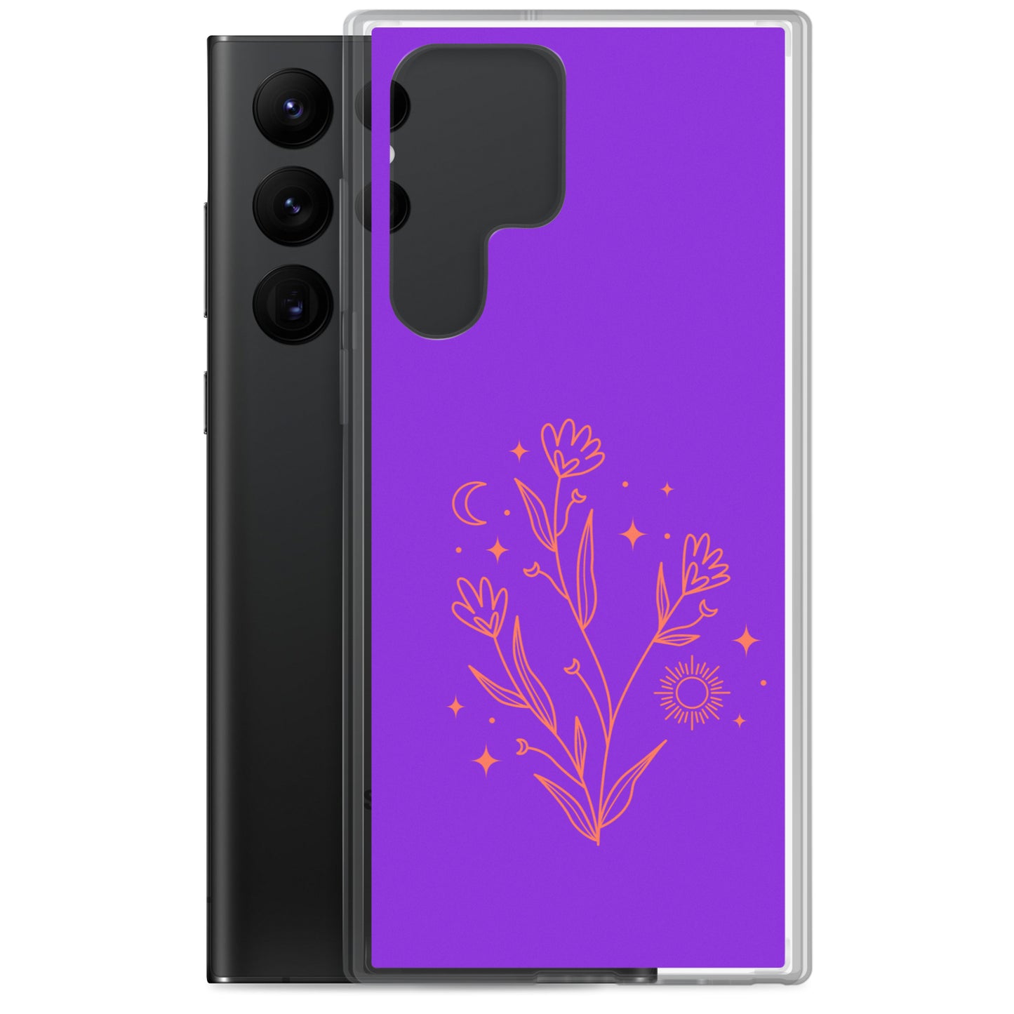 abstract Samsung phone case with purple Bg