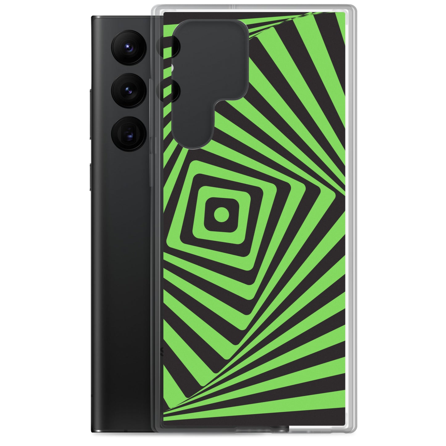 abstract Samsung phone case black and green maze